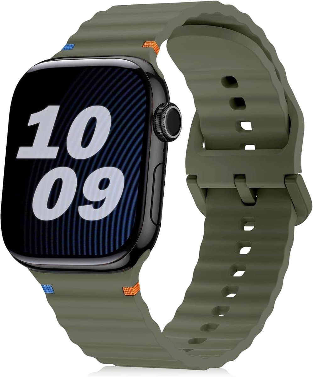 Sportarmband voor Apple Watch 42 mm, 41 mm, 40 mm en 38 mm - Siliconen Sportband voor Dames en Heren, Geschikt voor Series 1 t/m 10 en SE 2