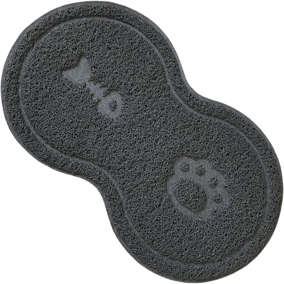 Voerbakmat voor honden en katten, siliconen, grijs, 45 x 25 cm