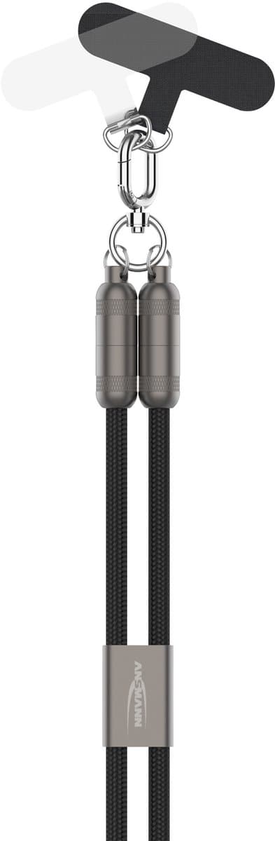 Ansmann Lanyard kabel USB-C naar Lightning - 120cm - zwart