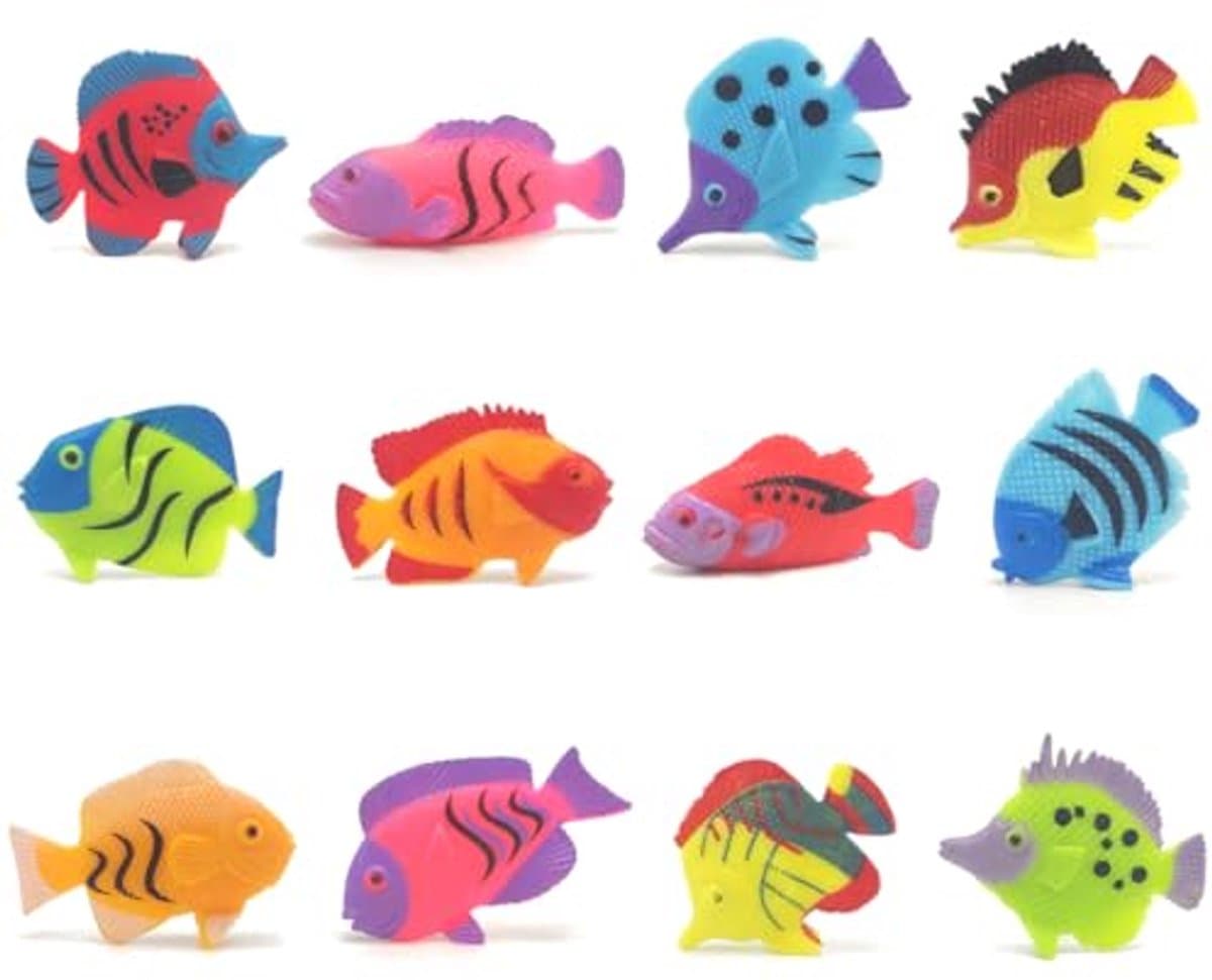 Kunstvissen voor Aquarium - 24 Stuks Plastieken Decoratie voor Aquaria