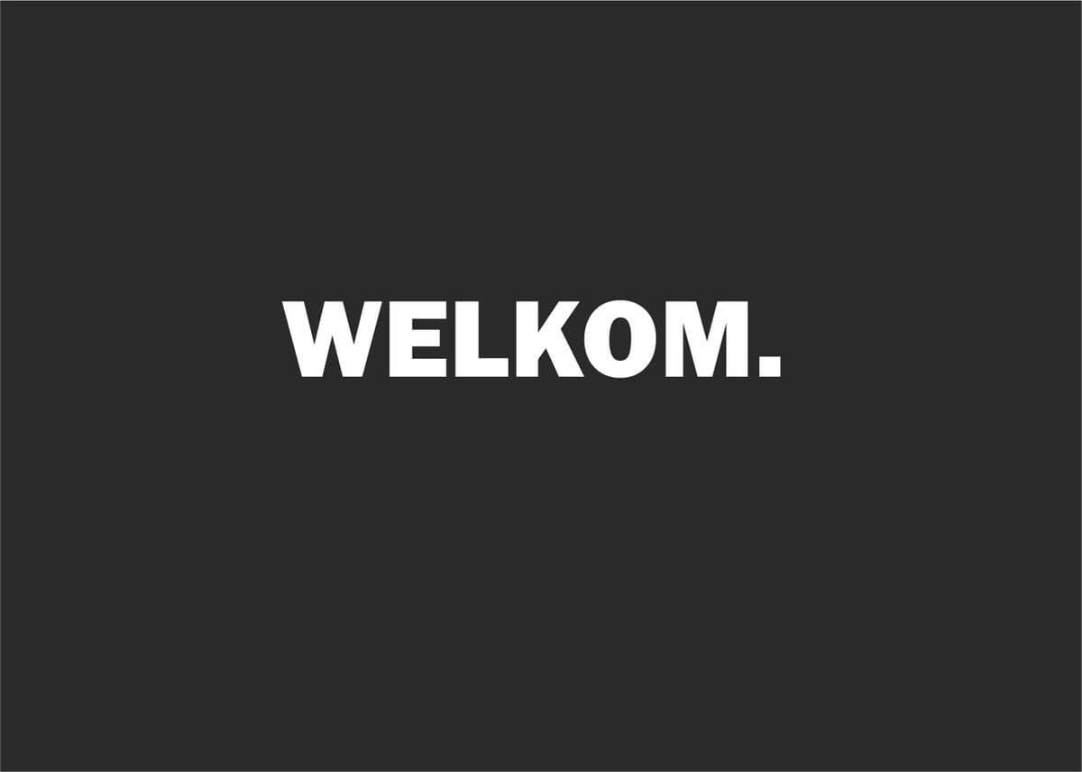 Deurmat Welkom - Zwart - 60 x 40 cm - Deurmat Binnen - Droogloopmat - Deurmat met Tekst - Schoonloopmat - Grappige Deurmat