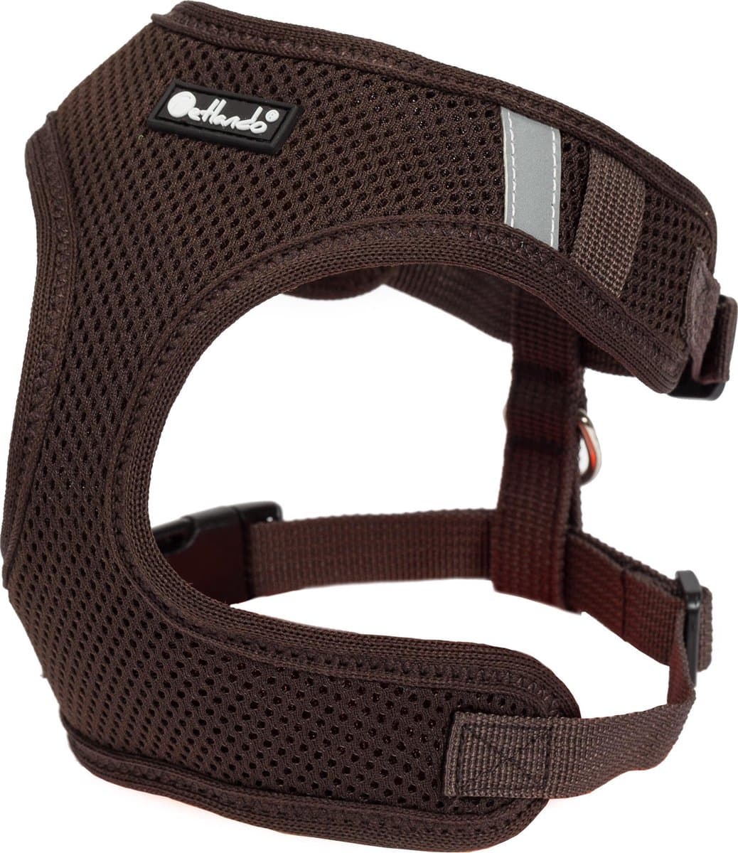 Petlando Hondenharnas Mesh Vest Mokka - Hondentuig - Xxs 14-18/25-34 Cm
