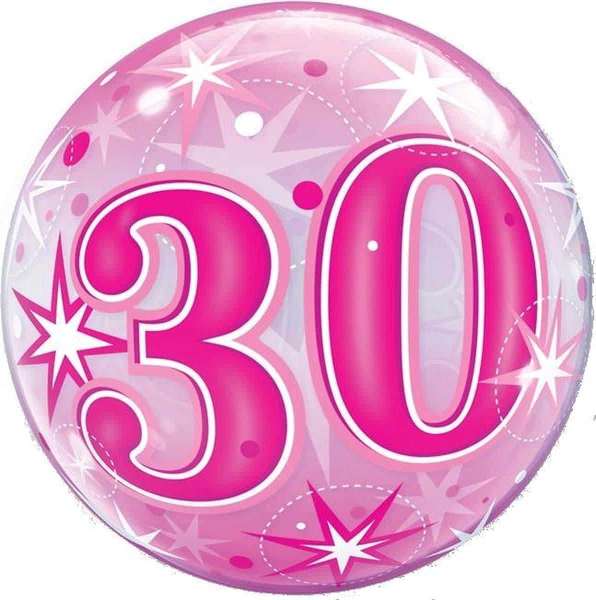 Bubble Sparkle Pink 30 jaar