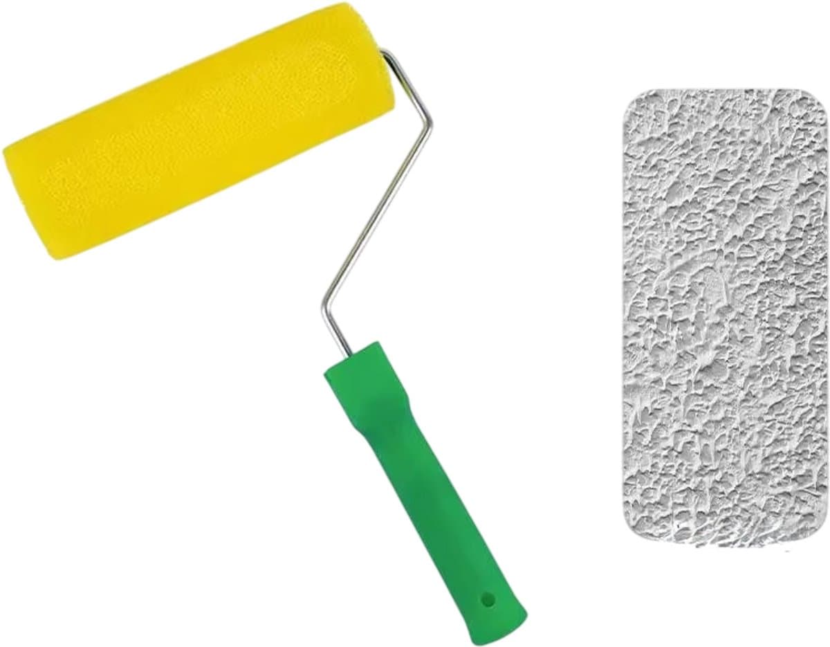 8 Inch / 20 cm Verfroller – Latex Roller voor Muren en Plafonds – Spons Verfroller met Handvat – Muurverf Schilder Gereedschap - Maat S