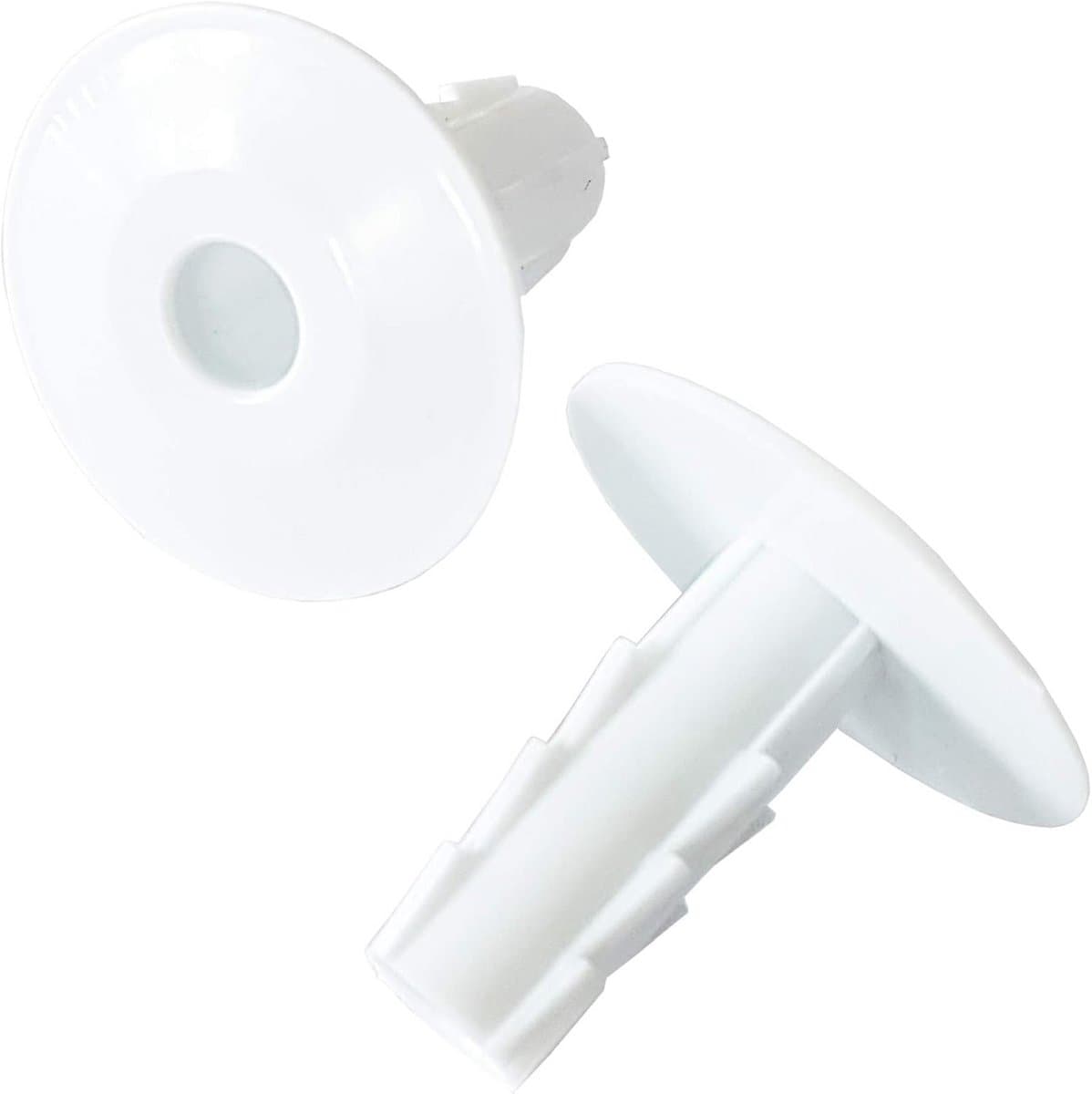 100x Witte Kabeldoorvoer Bussen 8mm - Afdekking Voor Coax, Satelliet of CCTV Kabelopening