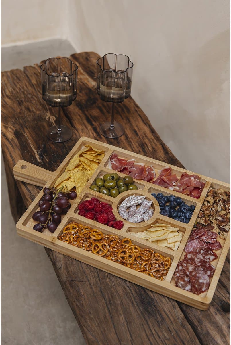 JENS LIVING - Serveerplank - Bamboe Bits & Bites tray - 30 x 3 x 50 cm