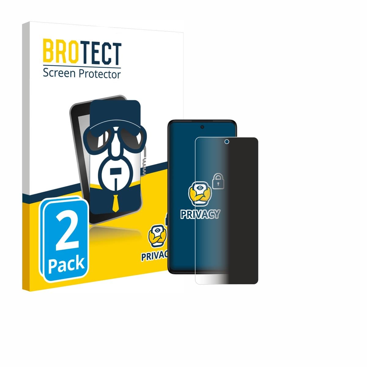 BROTECT - privacy screenprotector voor TCL 50 Pro NXTPaper 5G - Folie Beschermfolie Blauwlichtfilter 2 Stuks