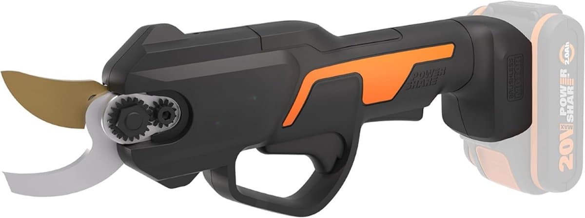 MIRA® Elektrische Snoeischaar - Elektrische Heggenschaar - Elektrisch Mes - Oranje/Zwart - 29cm x 11cm x 6cm