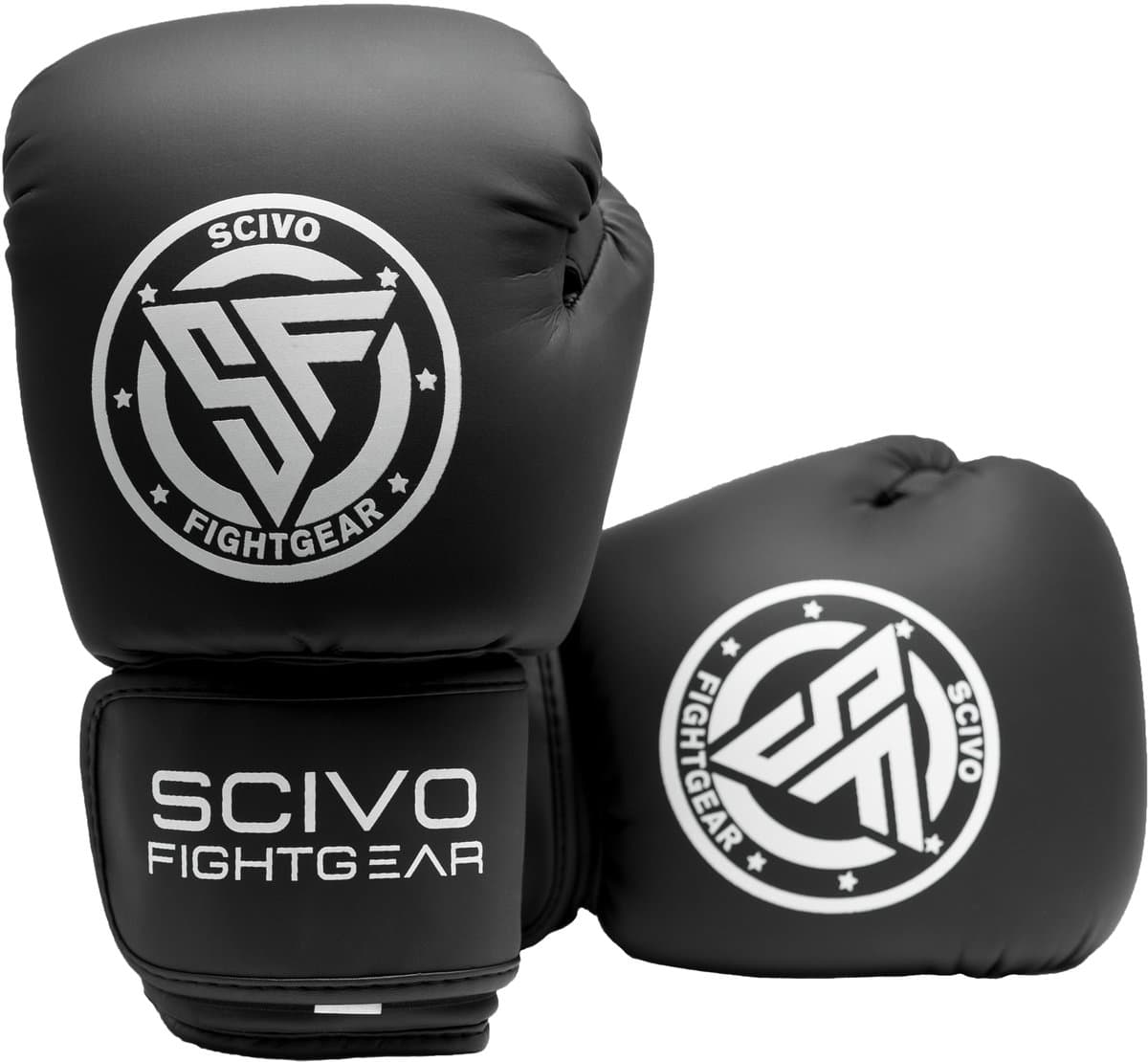 Stealth Kickboxing Gloves PU Black/White (16OZ)