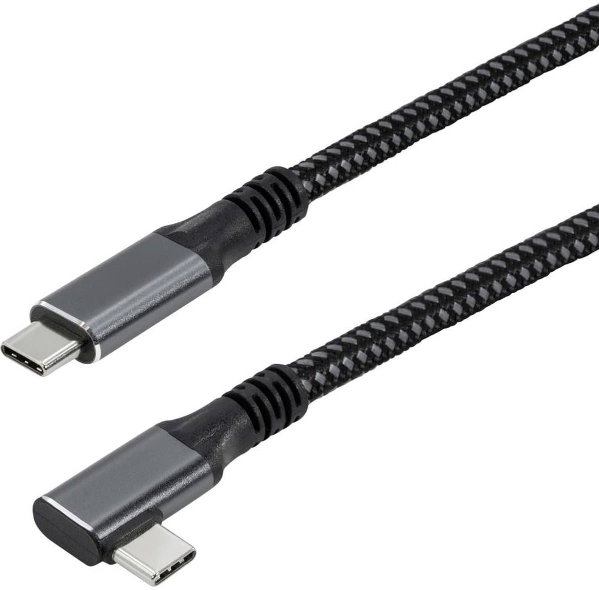 Maxtrack C531-1WL USB-kabel USB 3.2 Gen2x2 USB-C stekker 1 m Zwart Stekker past op beide manieren, Vergulde steekcontac
