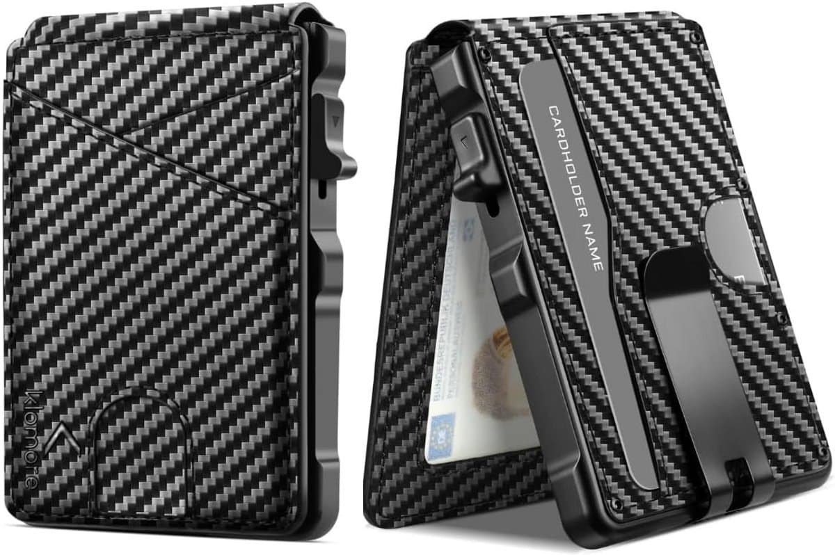 Slanke herenportemonnee met RFID-bescherming en bifold ontwerp