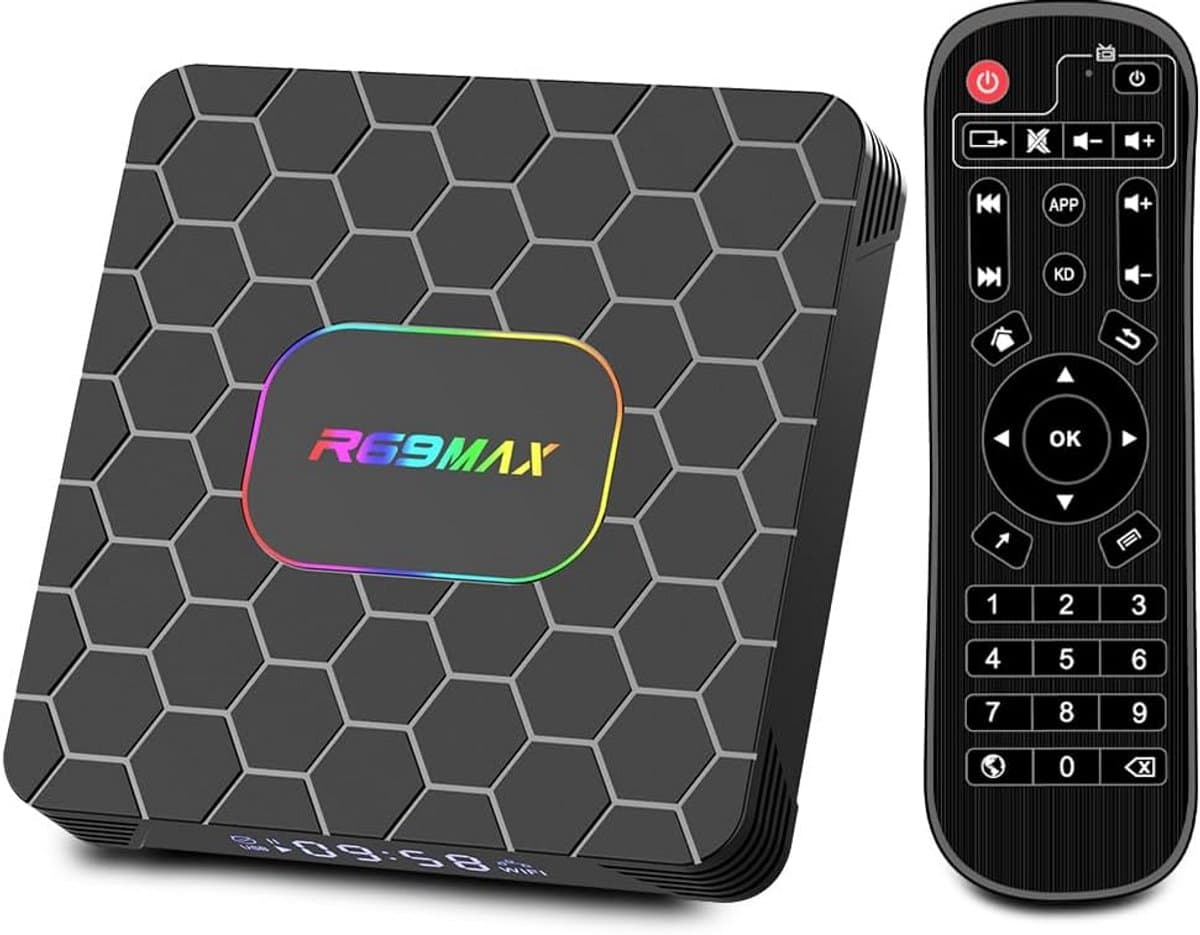 Krachtige Smart TV Box met Android 14.0, 4GB RAM en 64GB ROM voor 8K Streaming