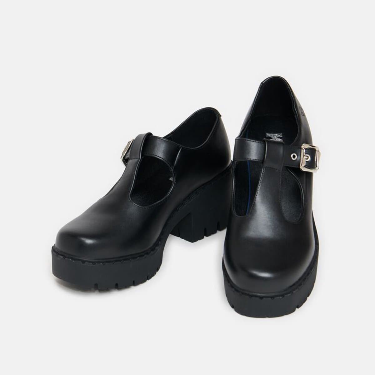 KOI Kazuki Switch Mary Janes Hoge hak zwart PVC -