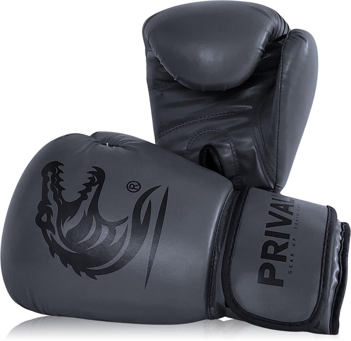 Prival Bokshandschoenen – Kickboksen & Boksen – 12 oz – Zwart/Grijs