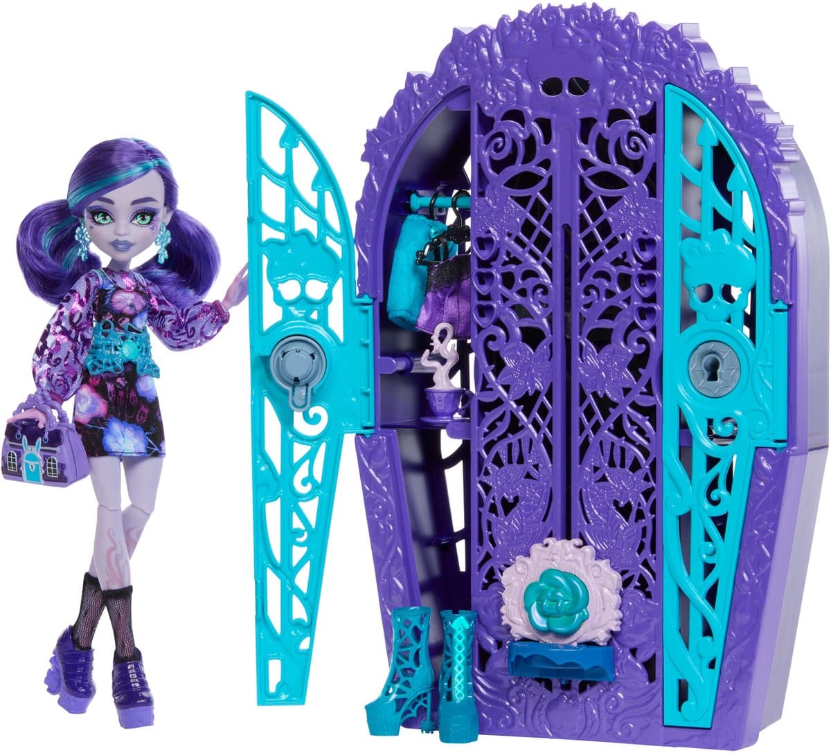 Monster High Skulltimate Secrets Twyla pop - 32,15 cm, meerkleurig, 22 stuks