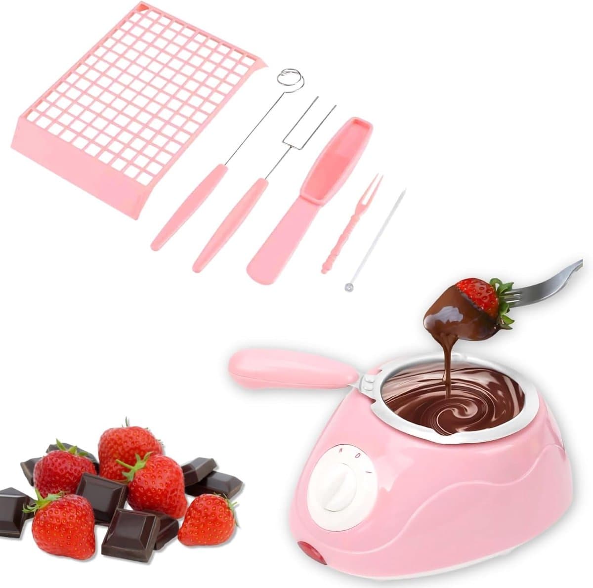 Lexium Chocoladefontein - Chocolade Fondue - Chocolade Smelter - Chocolade Verwarmer - Smeltchocolade - Premium Quality