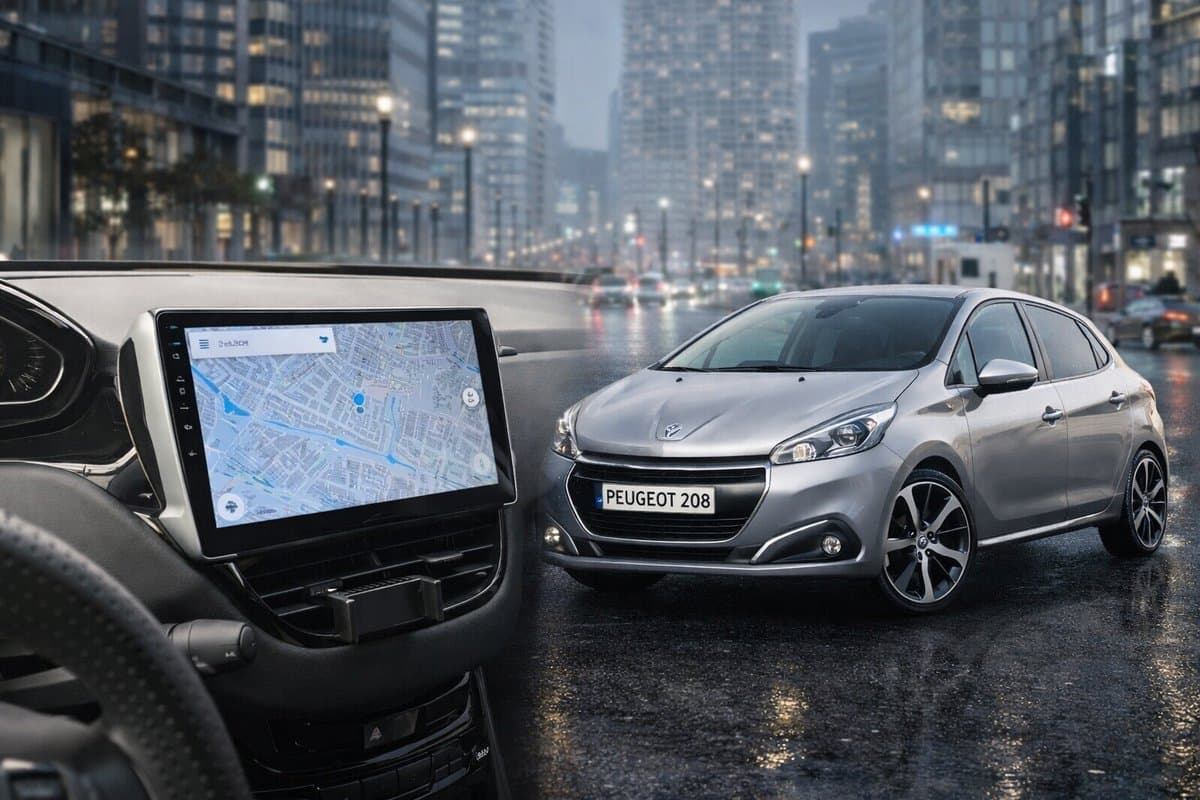 ADIVOX T2 10.1 inch geschikt voor Peugeot 208 Android 15 CarPlay/Auto/Wifi/GPS/RDS/DSP/NAV/5G/DAB+