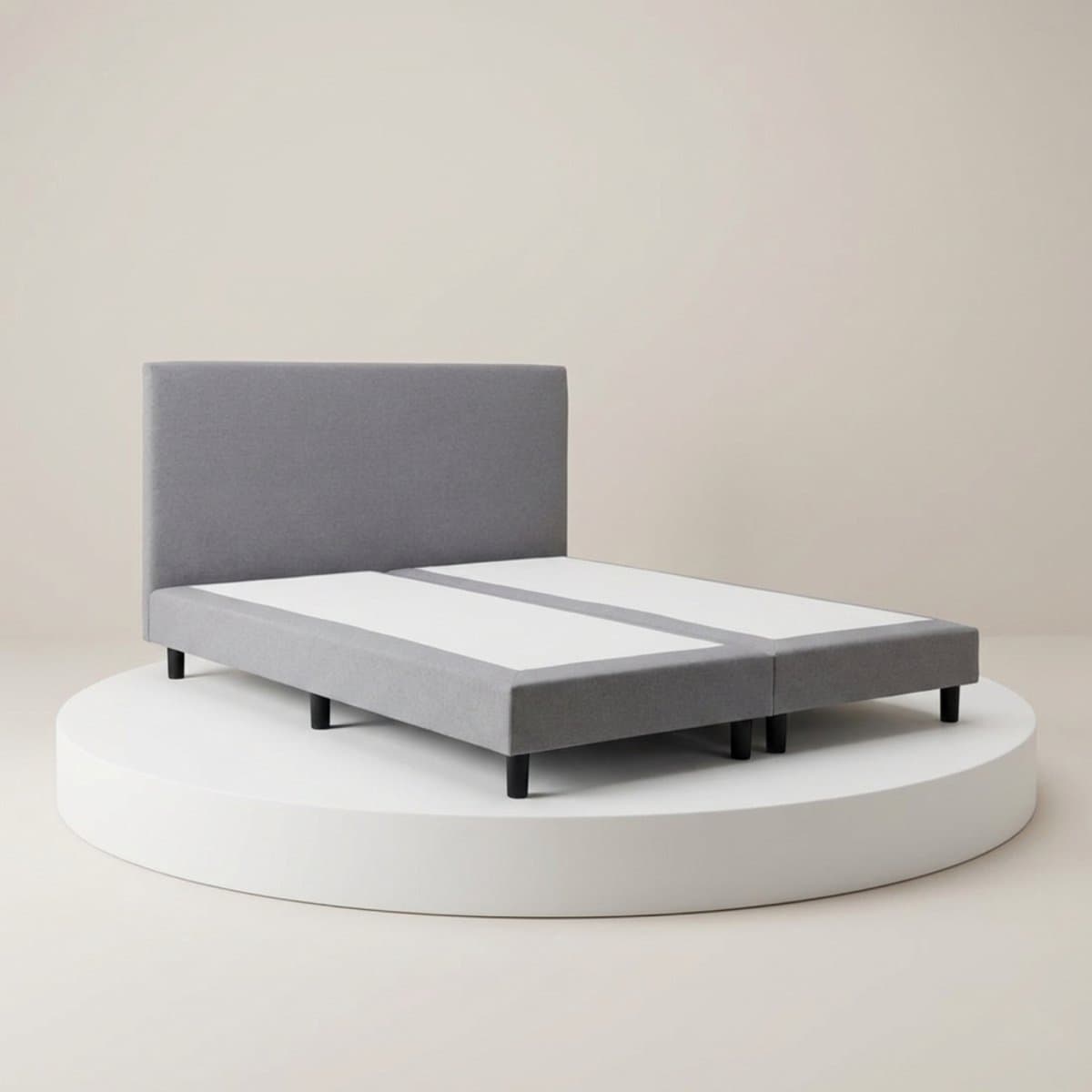 Boxspring DreamLux - 180x200 Zonder matras - Grijs Glad - BalBedden