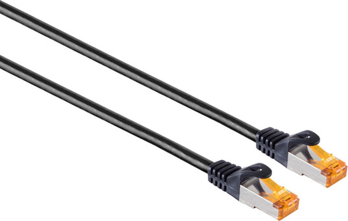 Powteq professional - 5 meter S/FTP buitenkabel - CAT 6A 100% koper netwerkkabel / internetkabel - 10 Gbit - Zwart - UV bestendig - Waterbestendig