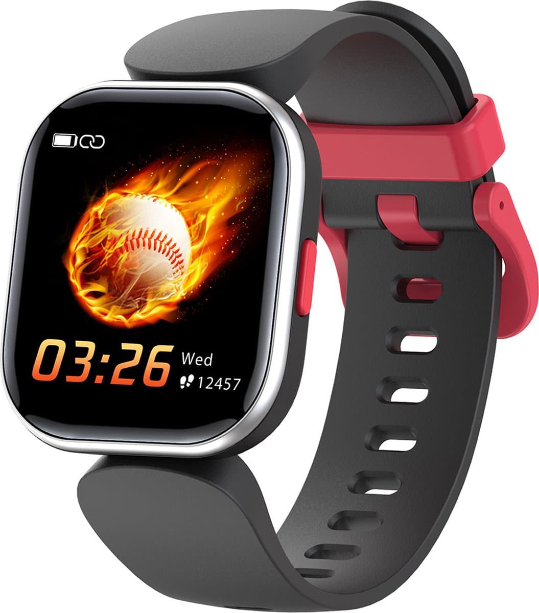Smartwatch Kinderen - Waterdicht - Hartslag - Temperatuur - Zwart