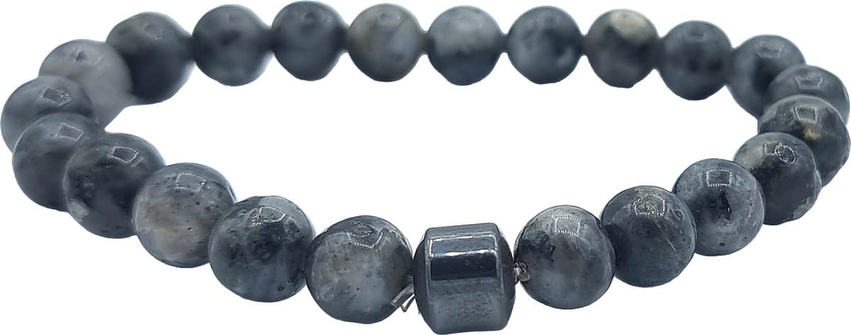 Rhylane - Kralenarmband - Larvikiet natuursteen - 20 cm / 8 mm
