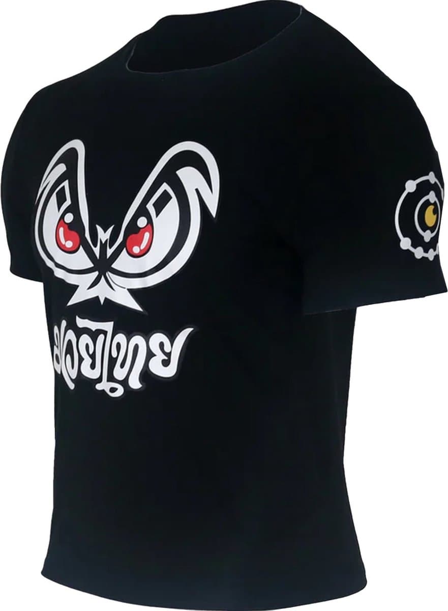 Fluory Bad Eyes Muay Thai Kickboks T-Shirt Zwart - L