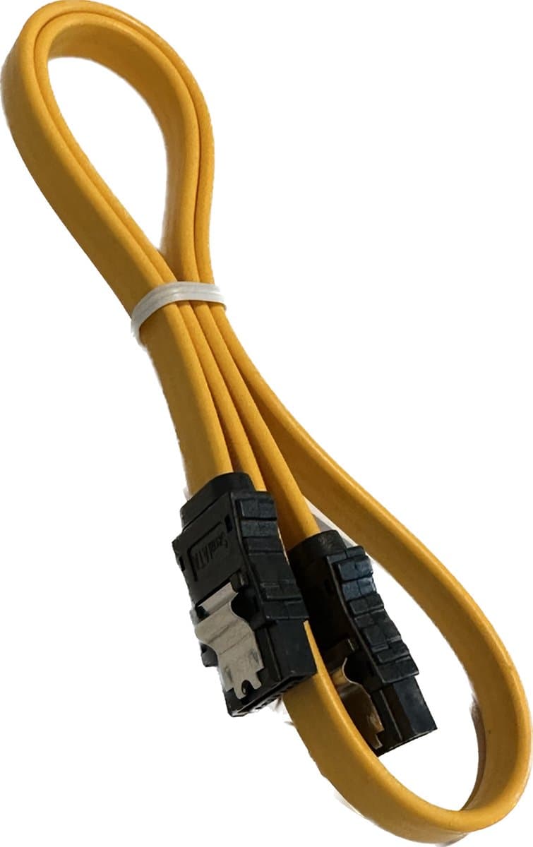 High speed sata 3.0 kabel geel met slot 50cm recht sata III