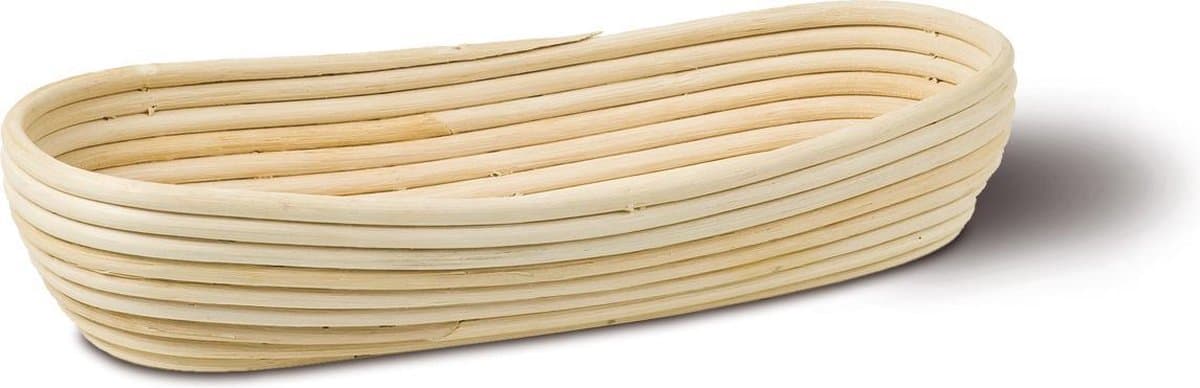 Rijsmandje van Rattan Riet - Langwerpig - 37x16cm - Lange Banneton voor deeg rijzen