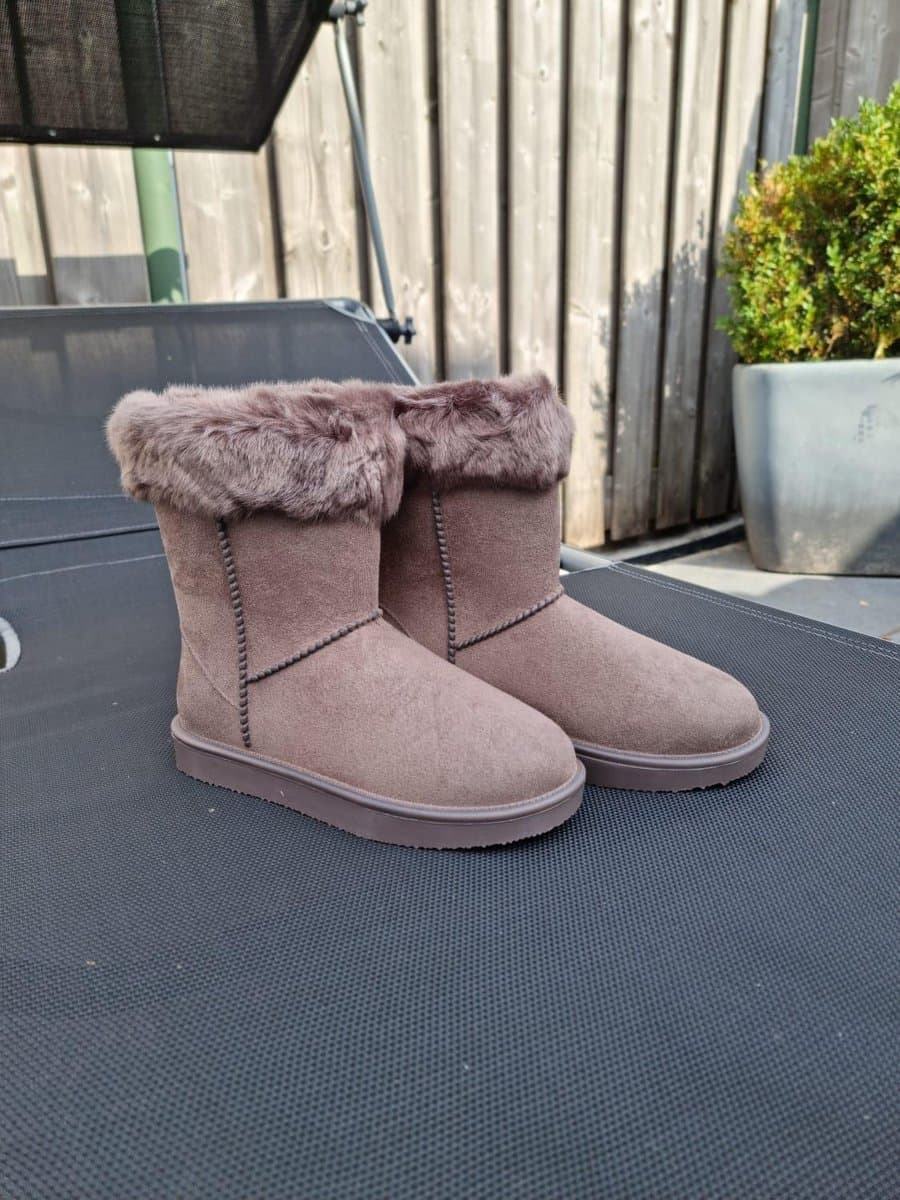 HKM all weather laarsjes Davos Fur taupe (bruinig) maat 38
