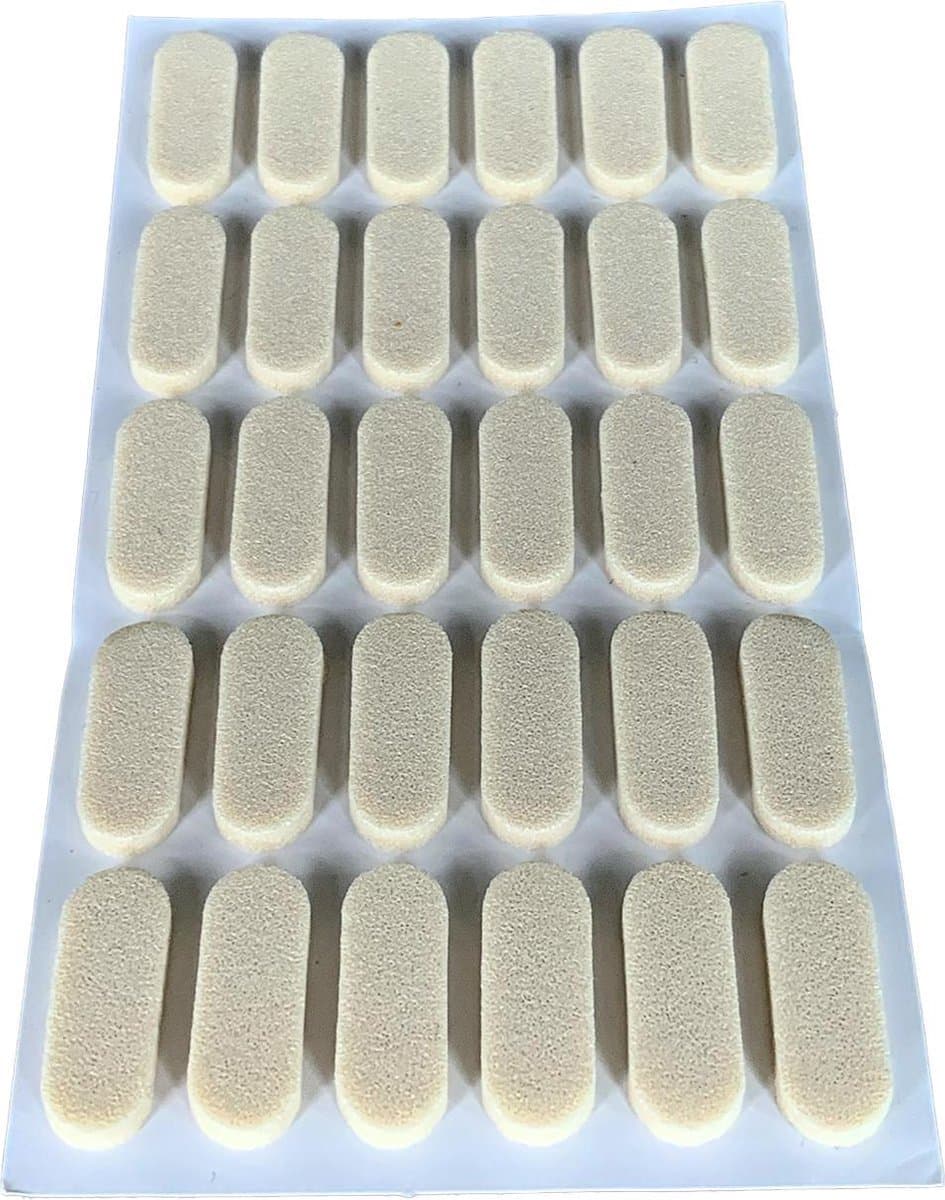 FSW-Products - Zelfklevende Deurstoppers - 30 Stuks - Beige - Eva materiaal - Deurbescherming - Meubelonderzetters - Tafelhoek beschermers - Geluidsdempers - Deurbuffer - Rubberen Buffers voor Meubelen - Zelfklevend - Deurstootkussens - Meubelbuffer