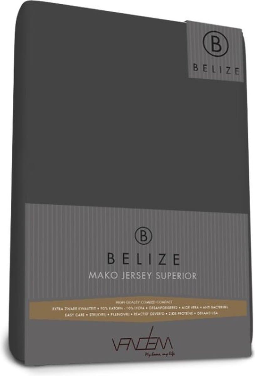 Van Dem - Belize - Mako Jersey hoeslaken 90 x 220 cm antra