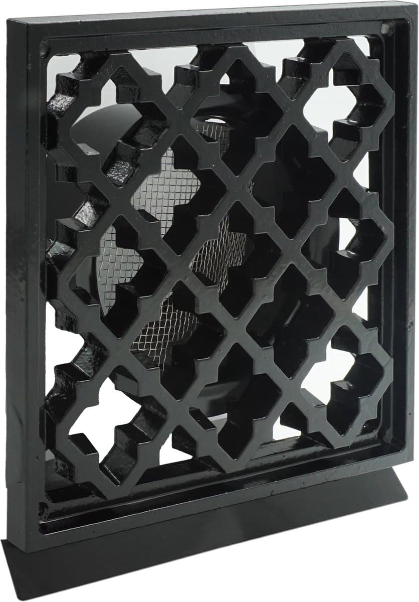 WEHA retro rooster vierkant Ø100mm - aluminium zwart (20801100 ZW)