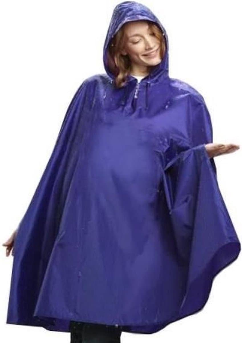 Regen Poncho Unisex - Fietsponcho - Dames & Heren - Waterdicht - Festival - Blauw