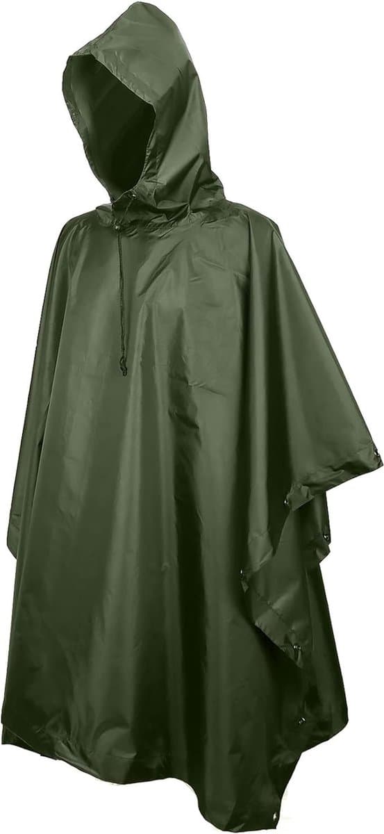 Regen Poncho Unisex - Fietsponcho - Dames & Heren - Waterdicht - Festival - Groen