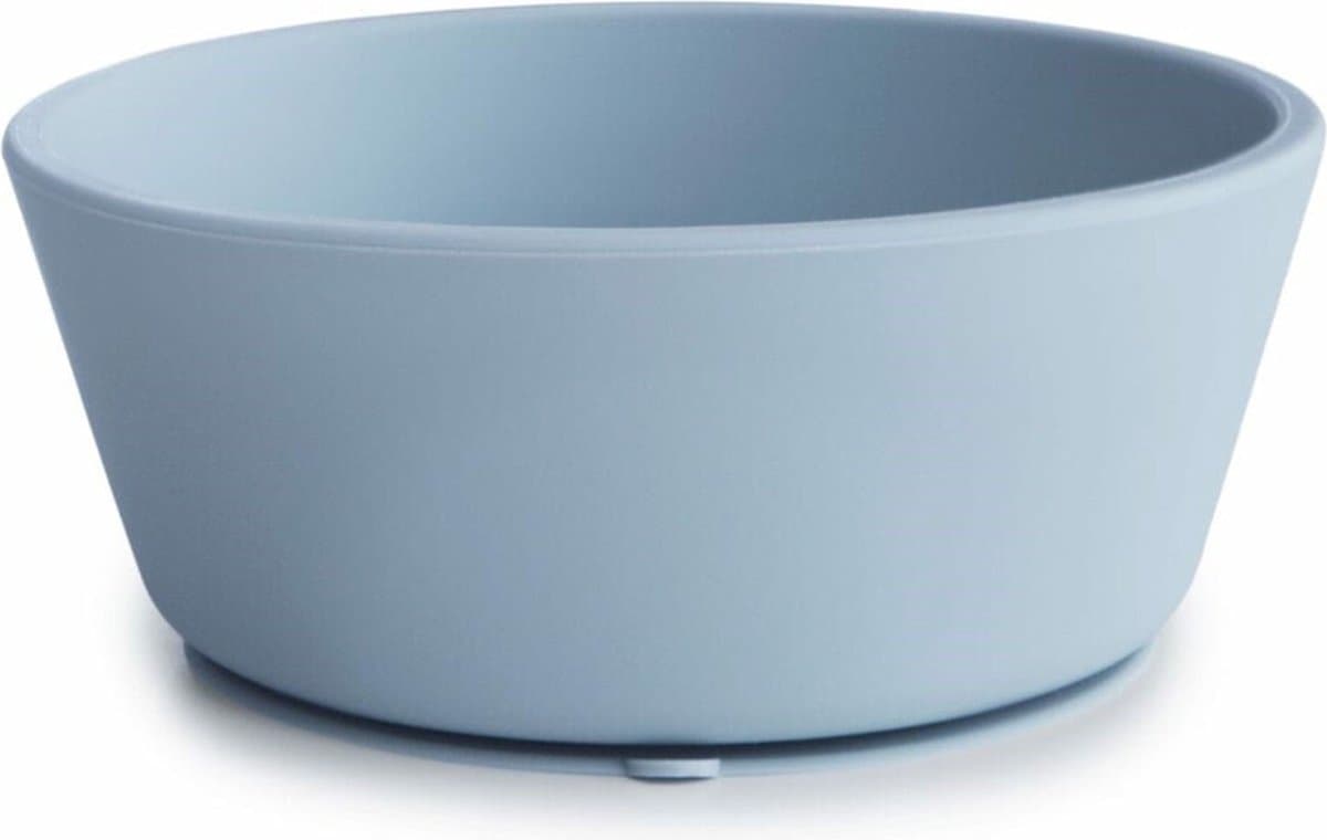 Mushie - Siliconen Kom met Zuignap - Borden & kommen - Powder Blue