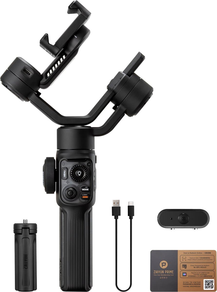 Zhiyun Smooth 5S AI - Gimbal - 3 assig - Combo set - AI tracker