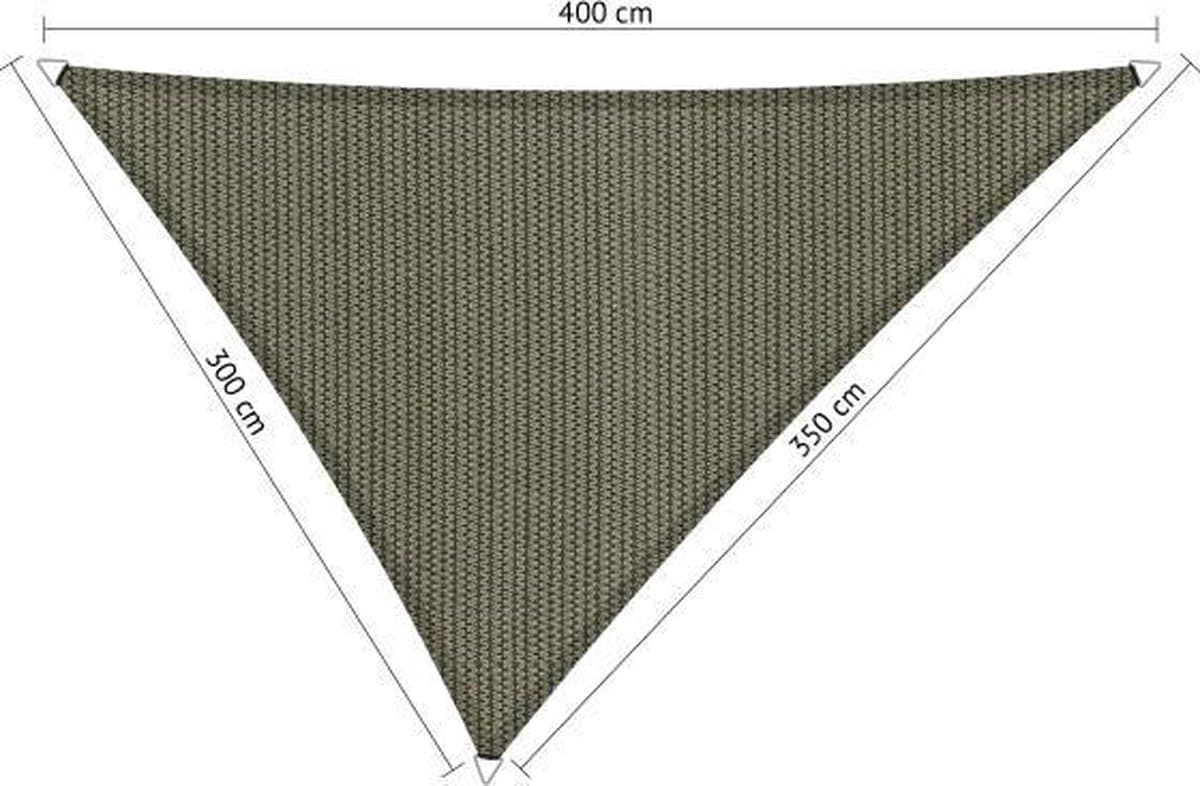 Shadow Comfort® Ongelijkzijdige Schaduwdoek - UV Bestendig - Zonnedoek - 300 x 350 x 400 CM - Desert Storm