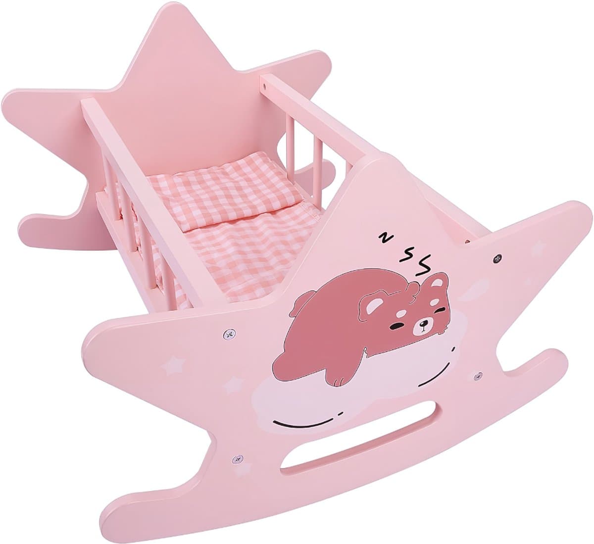 SP® Poppenbed - Bed voor Poppen - Poppenbedje - Roze - 40cm x 30cm x 2cm