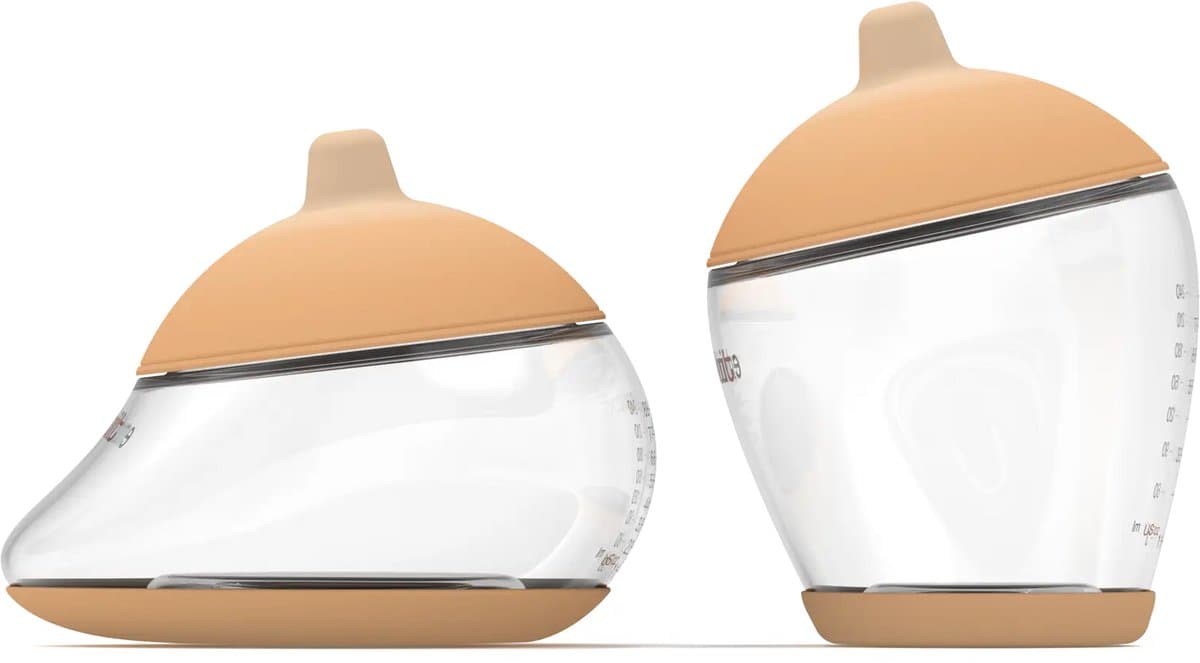 Emulait Starterkit - Classic Babyfles + Anatomy Babyfles - Kleur: Light - Maat: 1 - 240 ml - Incl. flessenborstel - borstvormig