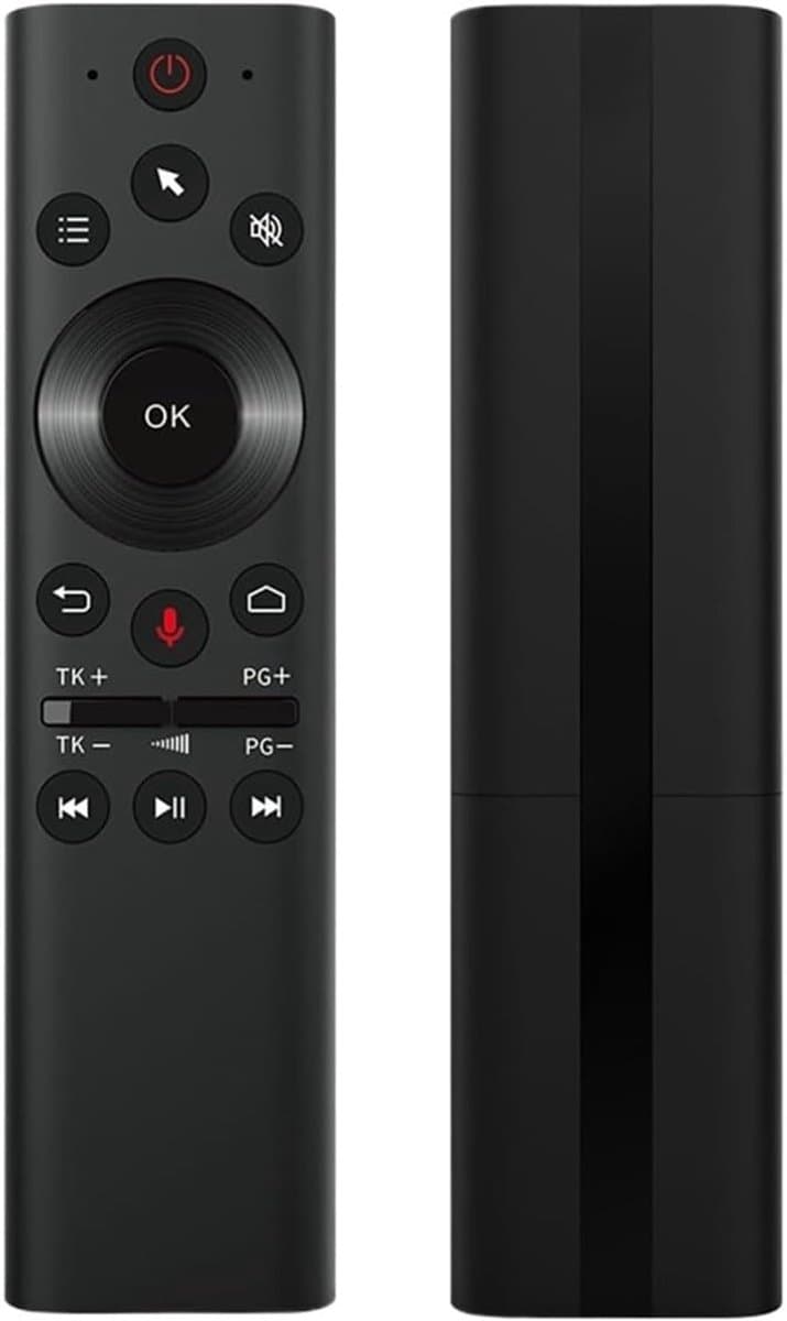 Draadloze Afstandsbediening - Spraakmuis Gyroscoop - Smart TV Bediening - IR Leerfunctie - 6-assige - Zwart