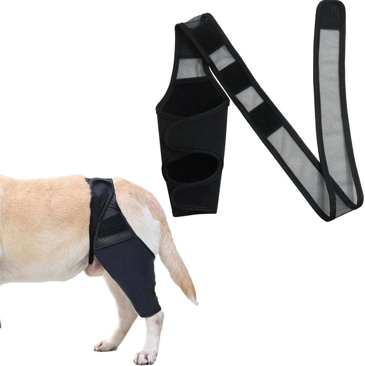 Dailygoods- Herstelmouwen Honden - Wondbeschermingspak - Elleboogbeschermers - Anti-likken - Neopreen/Rubber - Ademend/Mesh Stof - Hondenbeenbeschermer