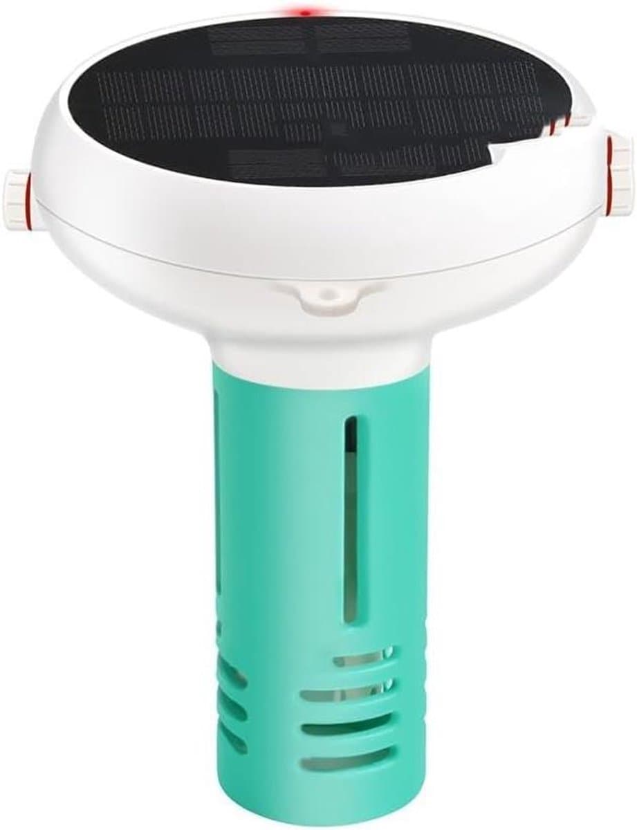 Zwembad Monitor - Water Tester Drijvend - Waterkwaliteit Controleren - Zonne-energie Aangedreven - 210 x 165 mm - Wit Lichtgroen
