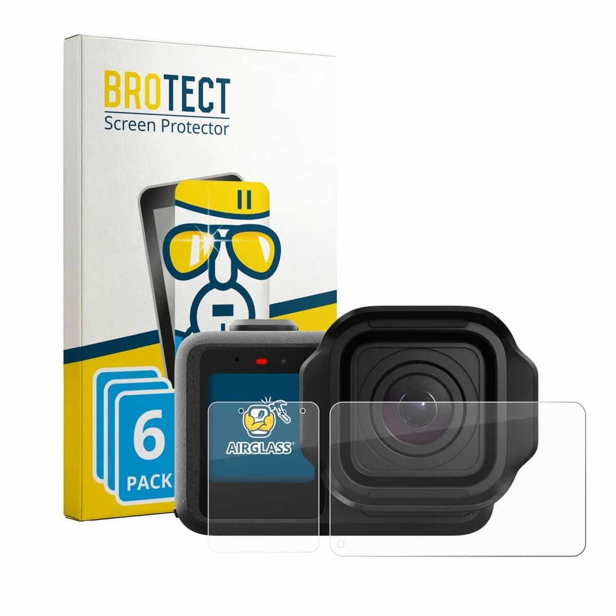 Screenprotector 6 Stuks voor GoPro Mission 1 Beschermglas transparant
