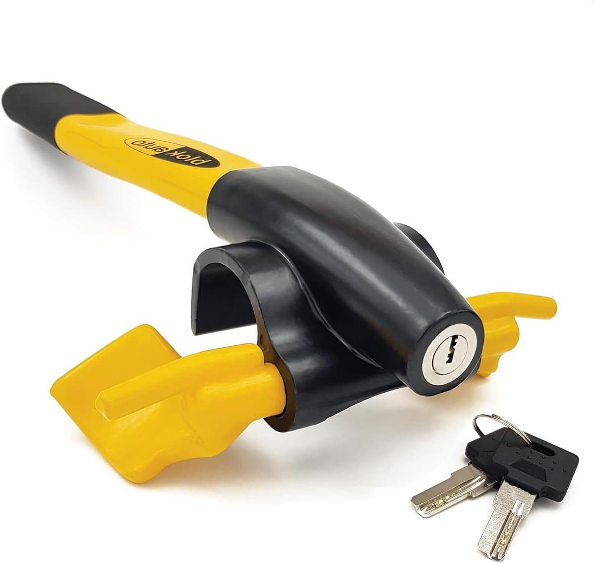 Stuurslot Auto - Stuurklauw Vergrendeling - Voertuig Beveiligen - Push Locking Systeem - 38 x 21 x 5 cm - Geel