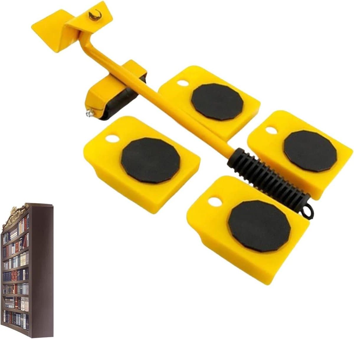 Meubellifter Staal - Meubeltransporter Verhuislift - Zware Meubels Verplaatsen - Ergonomisch Antislip Ontwerp - 1.98 Pond - Geel
