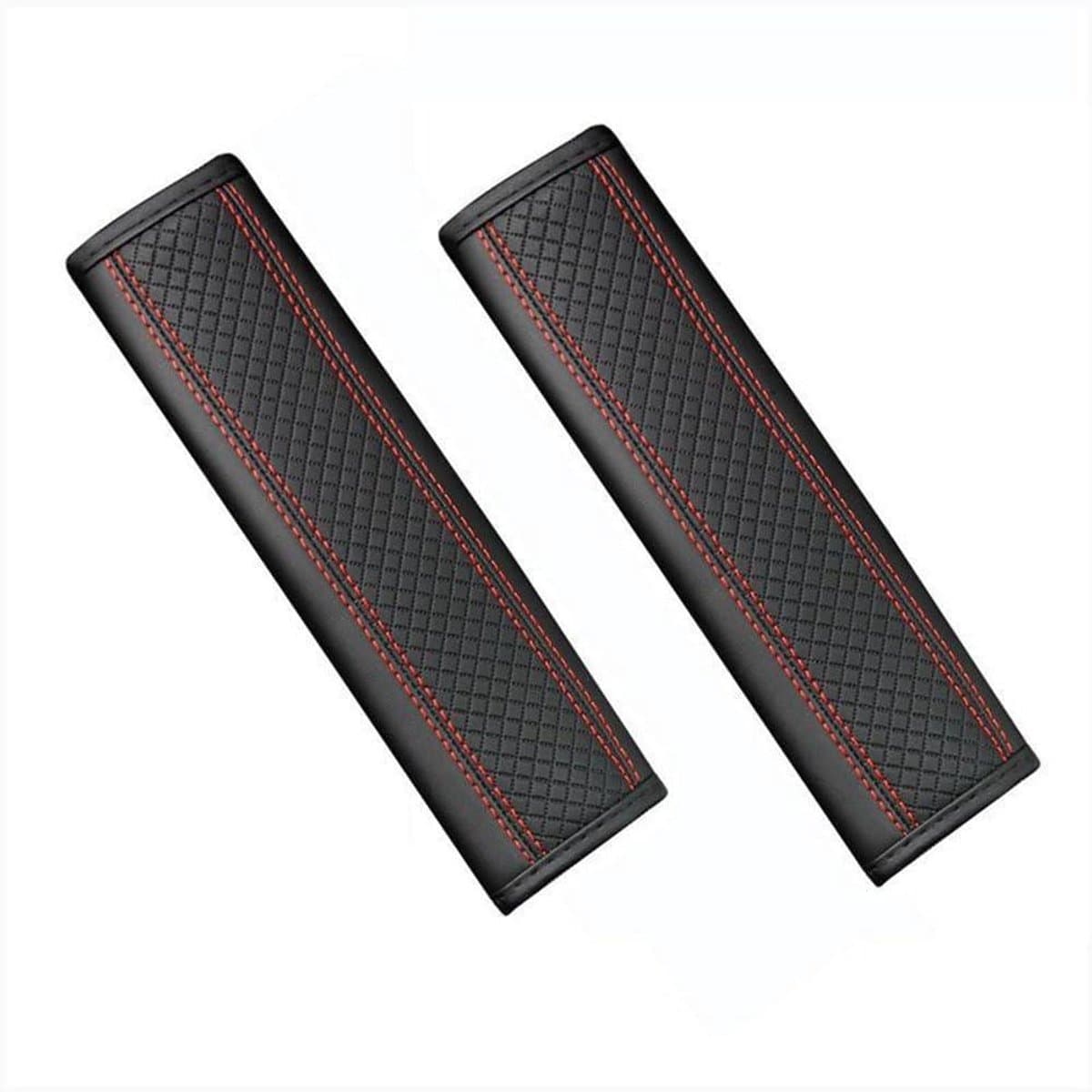 Gordelhoes Auto - Schouderkussen Neksteun - Comfortabel Rijden - Ademende Stof - 2 stuks - Rood