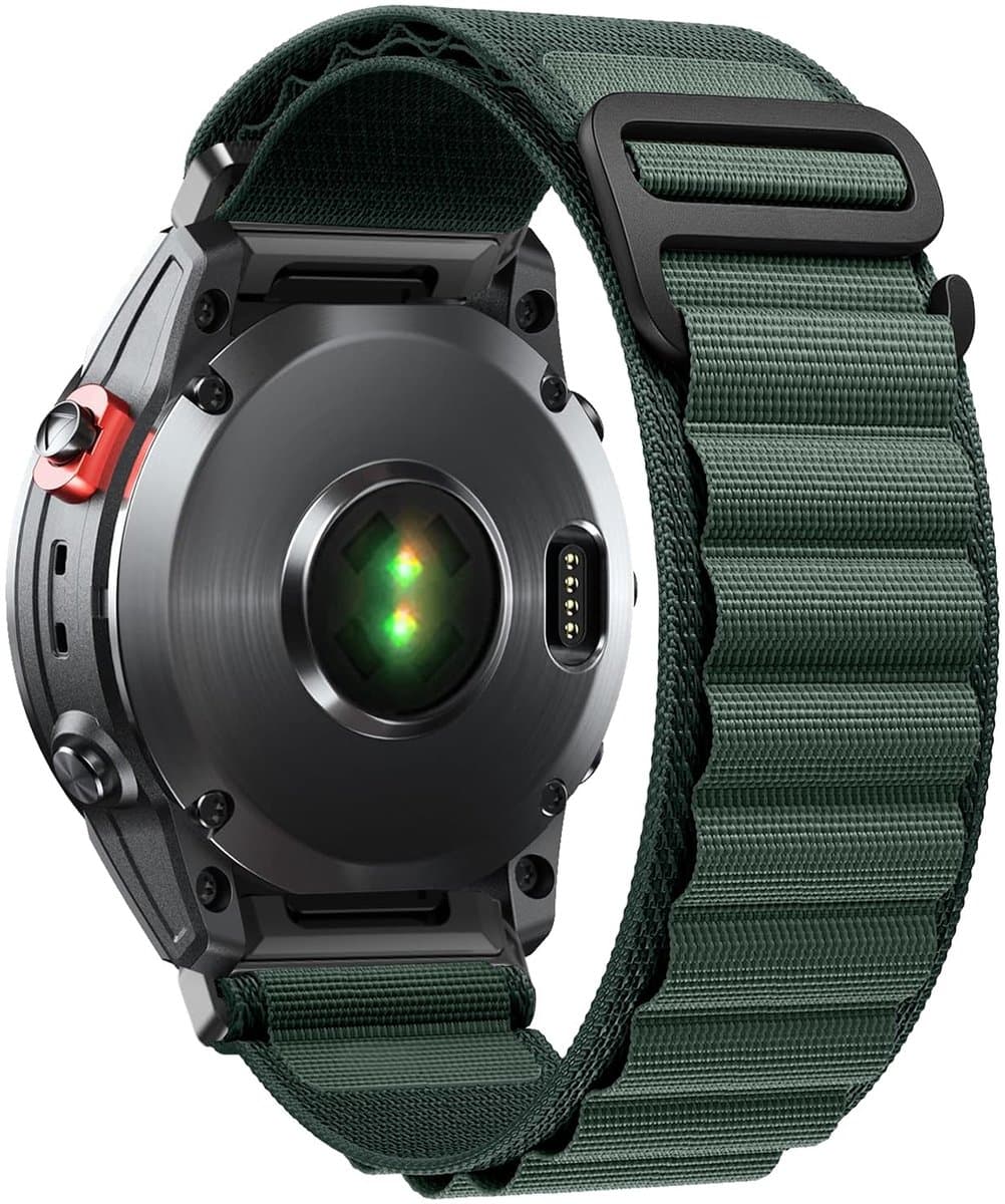SolidKeus - Nylon Sportband voor Garmin QuickFit 22mm/26mm
