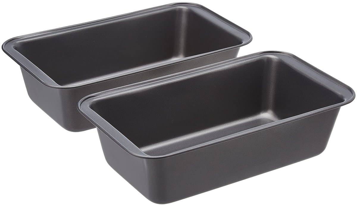 Set van 2 Rechthoekige Broodbakvormen - Antiaanbak Bakvormen van Koolstofstaal - Broodvormen voor Zelfgebakken Brood, Cake en Gebak - Gelijkmatige Warmteverdeling - 27 x 15 x 7 cm - Grijs