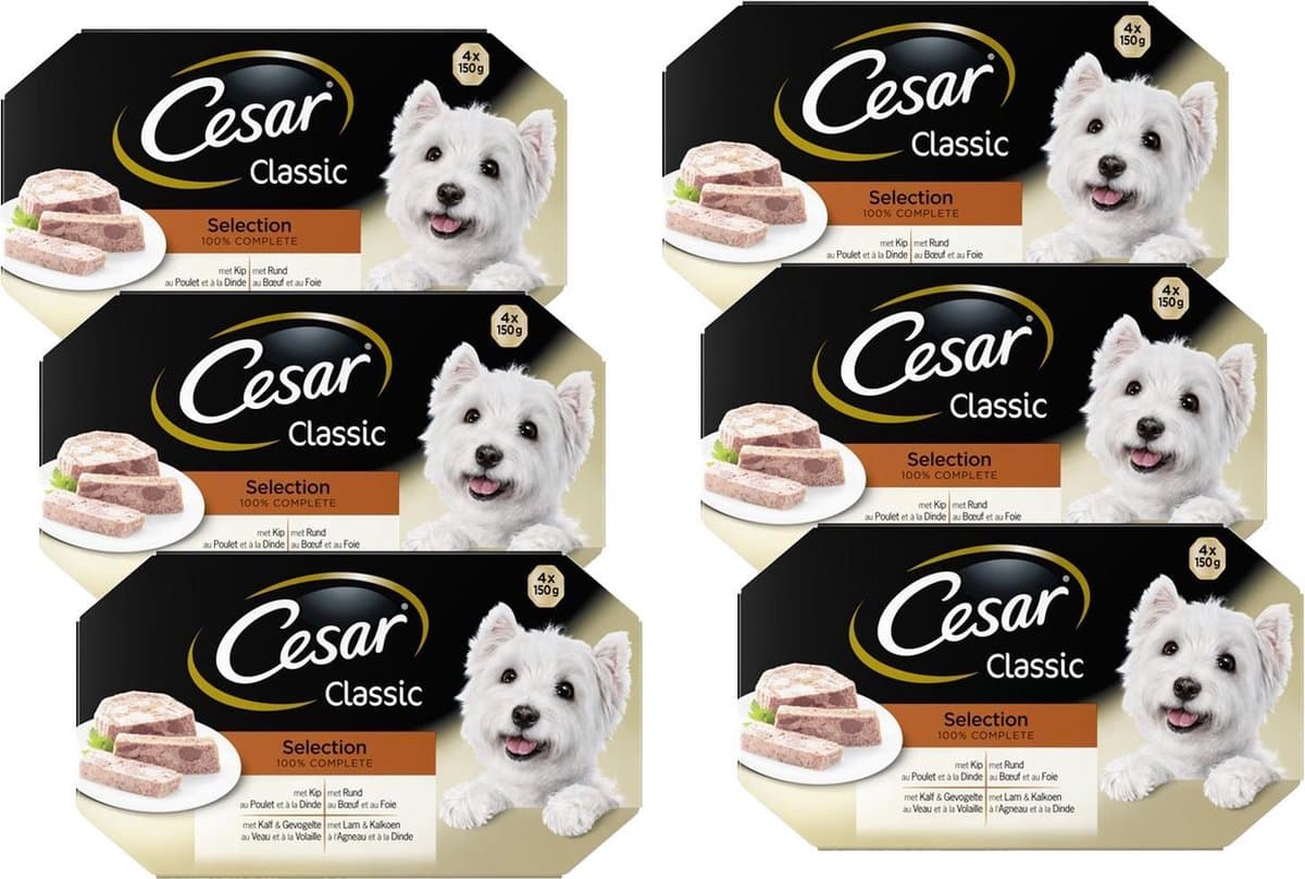 Cesar Classic Selection in Gelei - 6 x 600 gr - Voordeelverpakking