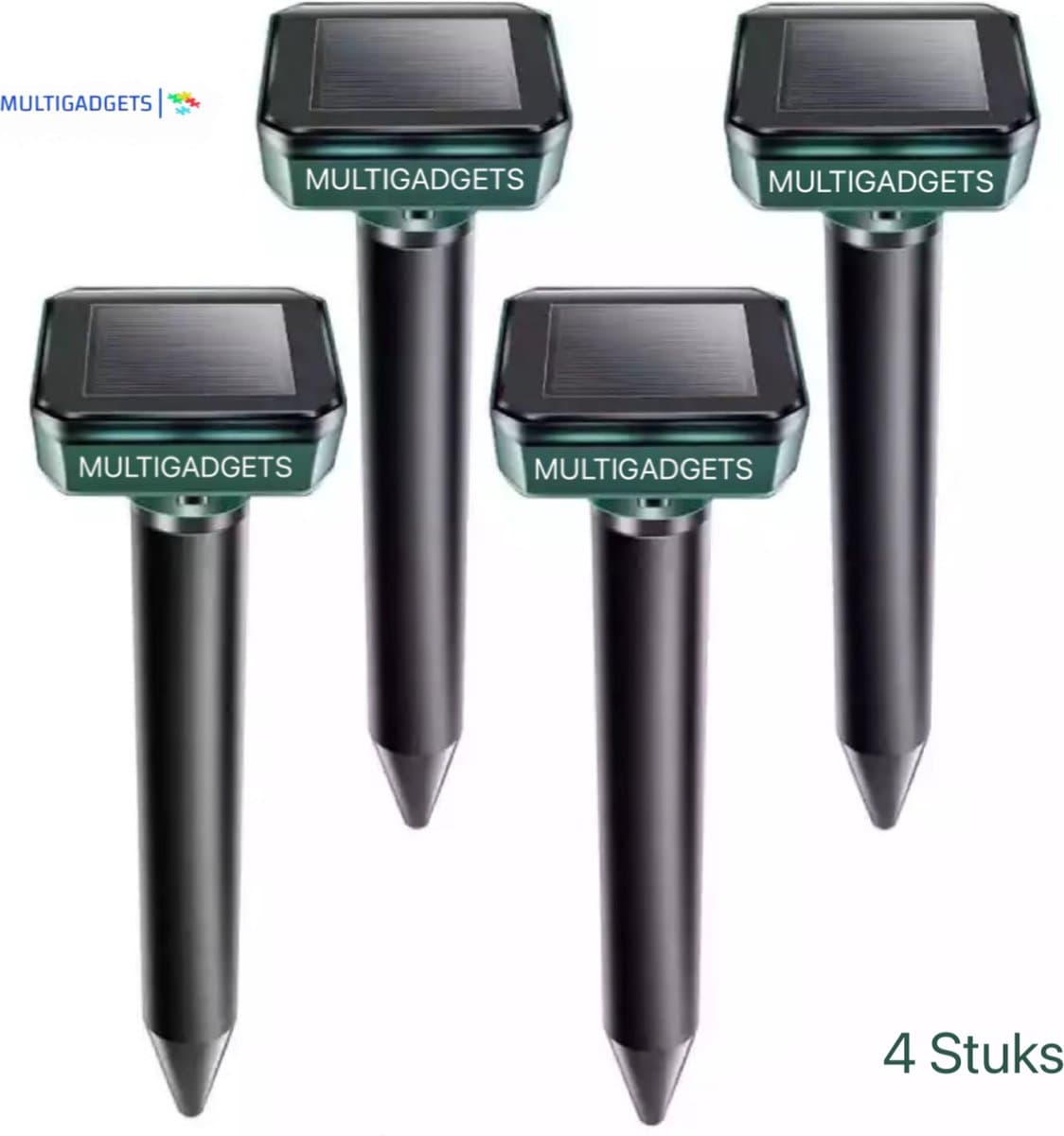 MULTIGADGETS® - Mollenverjager - 4 Stuks - Ultrasone verjagers - Mollenbestrijding - Muizenverjager